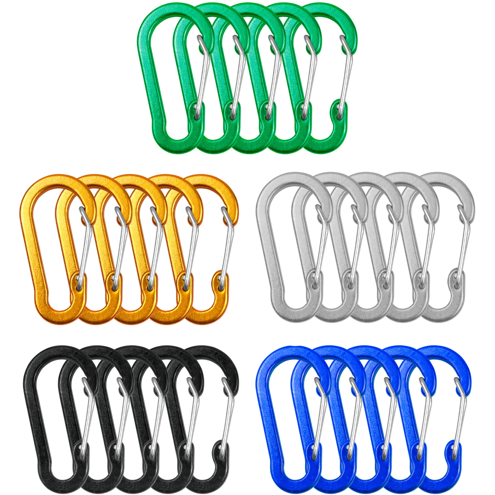 Keychain Multi Tool - 5/10/12 stücke Karabiner Clips Mini Aluminium