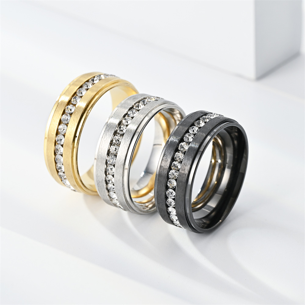 Men'S Accessories Gift Ideas - Edelstahl-Diamantringe für Damen und Herren, Schmuckzubehör,