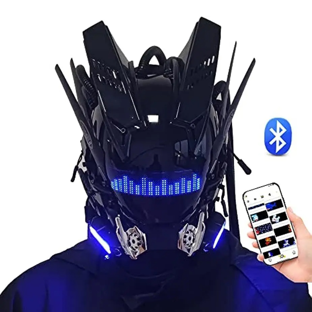 Men Accessories App - JAUPTO Punk-Maske Cosplay für Männer, Bluetooth