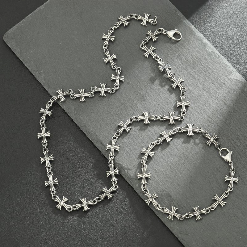 Men'S Accessories Premium - Punk Kette mit Kreuz Halskette für