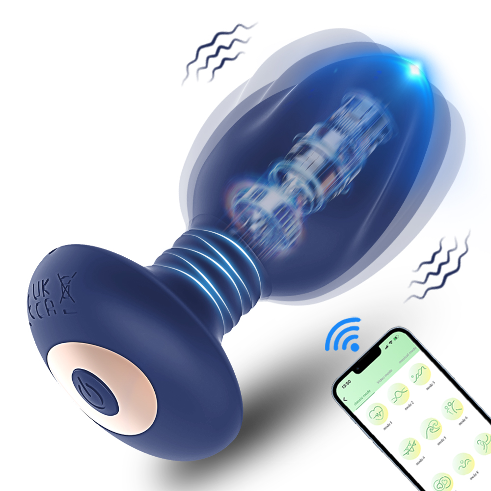 Men Accessories App - Kabelloser APP-Fernbedienungs-Analvibrator Männlicher Prostata-Massager Butt Plug