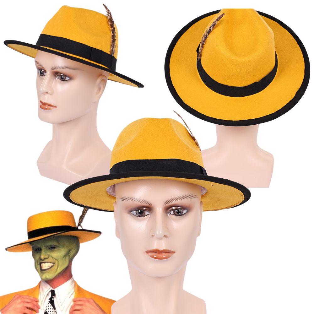 Men Accessories Gift Set - Die Maske Jim Carrey Cosplay Federhut
