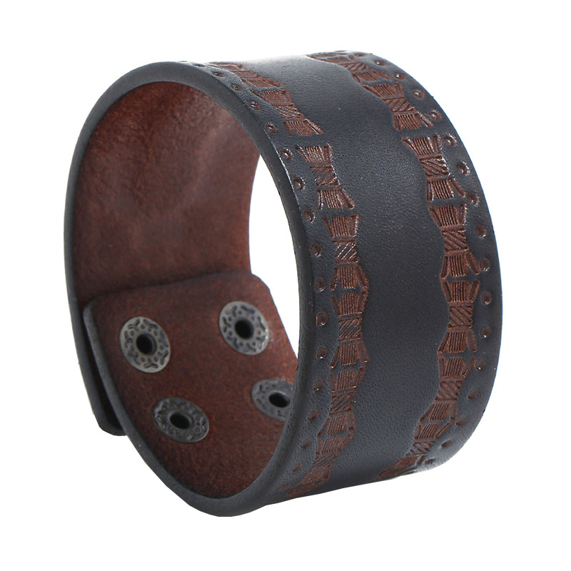 Men Accessories Pk - Punk-Vintage-Armband für Herren – einfache geprägte