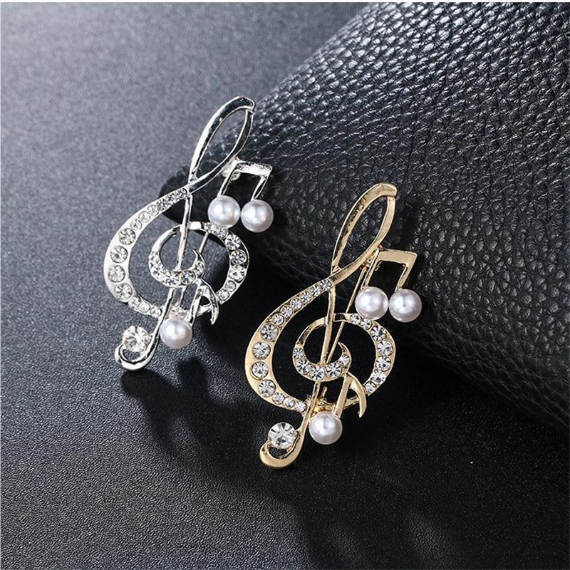 Men'S Accessories Gift Ideas - 1Pc Elegante Musical Note Broschen Stilvolle