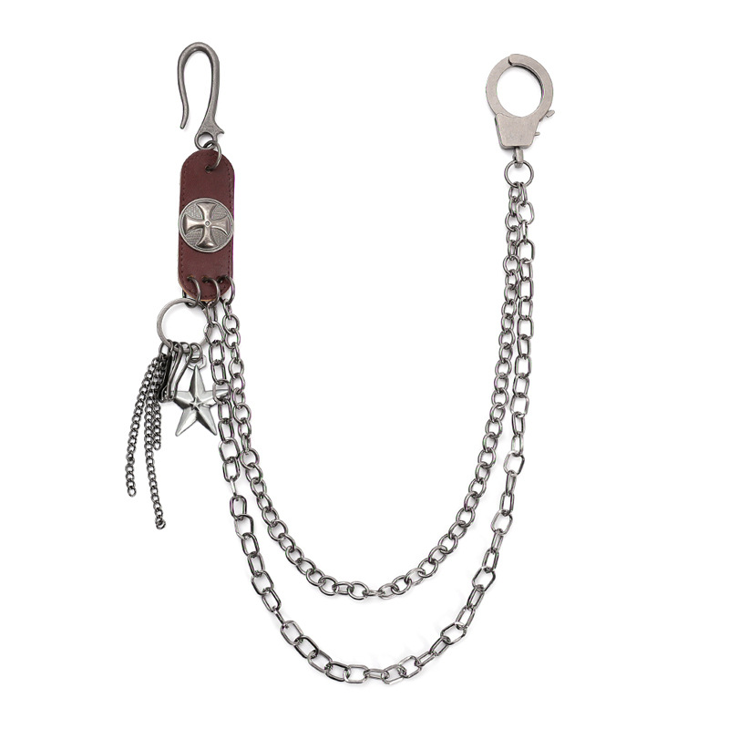 Men Accessories Pk - Punk Street Rindsleder Schlüsselanhänger Kette Frauen