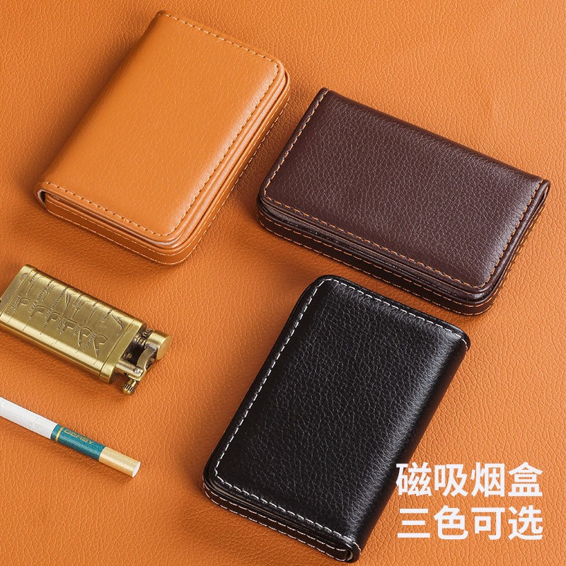 Men'S Accessories Case - Tragbares Etui für 8-mm-Zigaretten aus PU-Leder