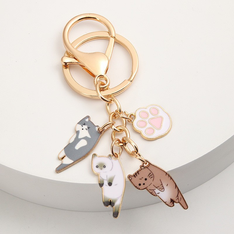 Men'S Accessories Rings - Kawaii Katzen-Schlüsselanhänger, Haustierpfoten-Schlüsselring, Tierfußabdruck-Schlüsselanhänger, Souvenir-Geschenke für