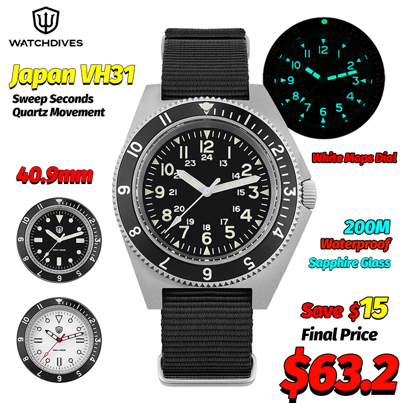 Men'S Accessories And Jewelry - Watchdives WD1972 Quarzuhr, Saphir, leuchtende Herrenuhren,