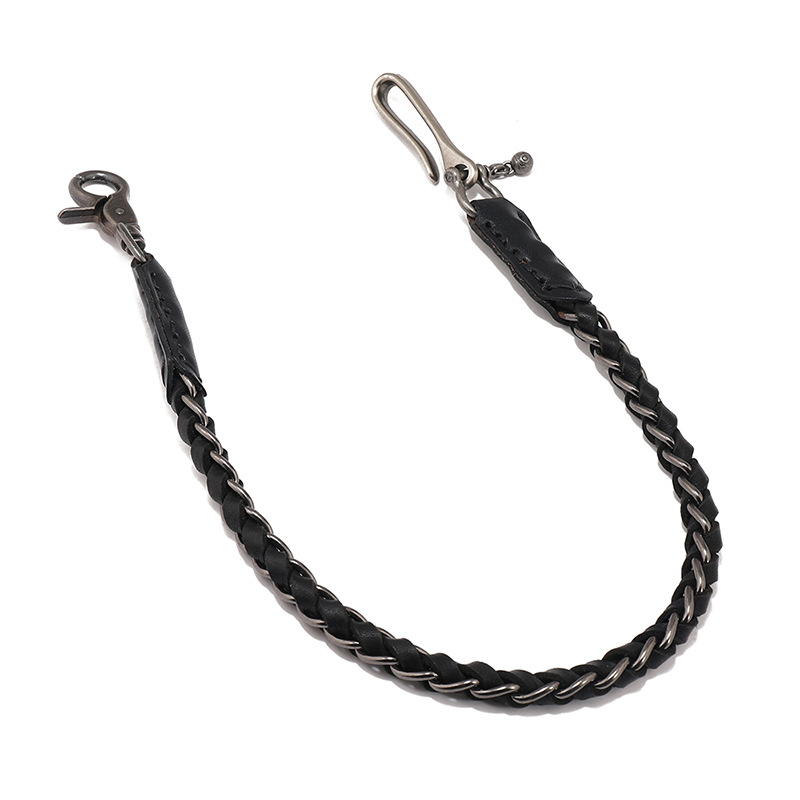 Men Accessories Pk - Männer Punk Stil Echtes Leder Biker
