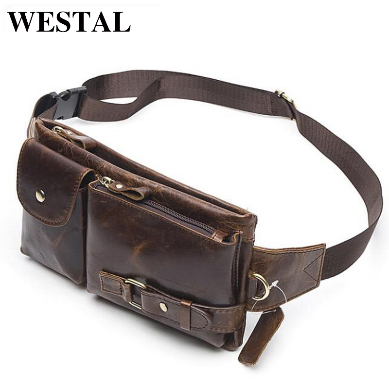 Men Accessories Pack - WESTAL Echtes Leder Taille Packs Männer