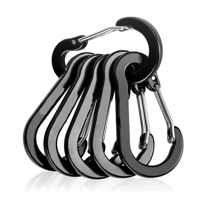 Keychain Multi Tool - 6 Stück Aluminiumlegierung Karabiner Schlüsselanhänger Outdoor
