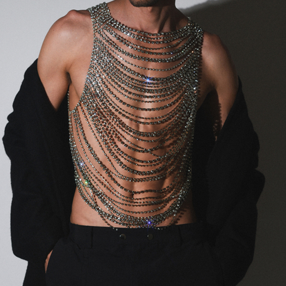 Men'S Accessories Clothing - Mode Luxuriöse Bling Männer Frauen Körper