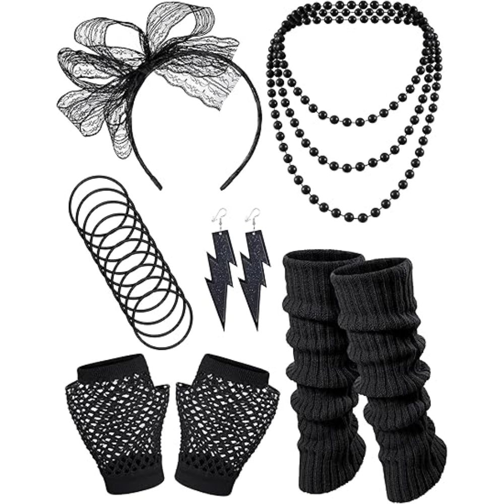80er-Jahre-Kostüm-Accessoires  – Men Accessories Pack Bewertung und Preis