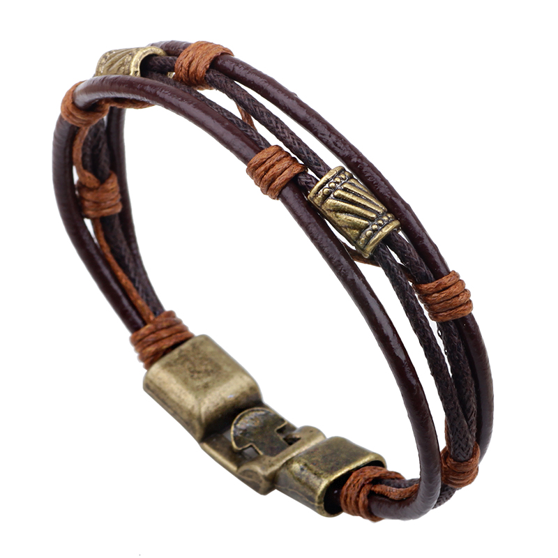 22 cm drei Schichten Lederarmb – Men'S Accessories Hand Bands Bewertung und Preis