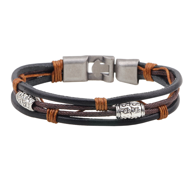 22 cm drei Schichten Lederarmb – Men'S Accessories Hand Bands Bewertung und Preis