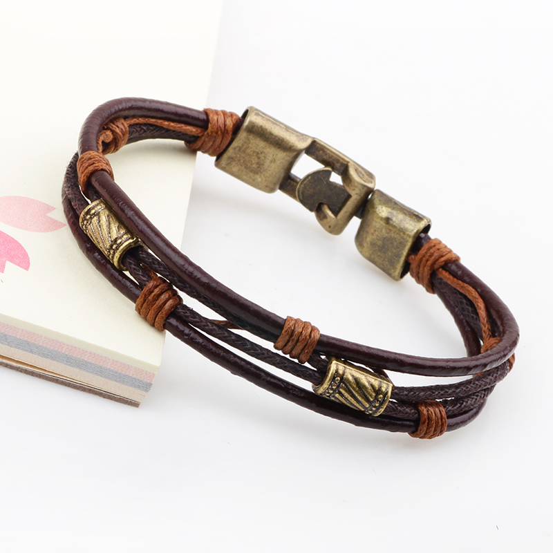 22 cm drei Schichten Lederarmb – Men'S Accessories Hand Bands Bewertung und Preis